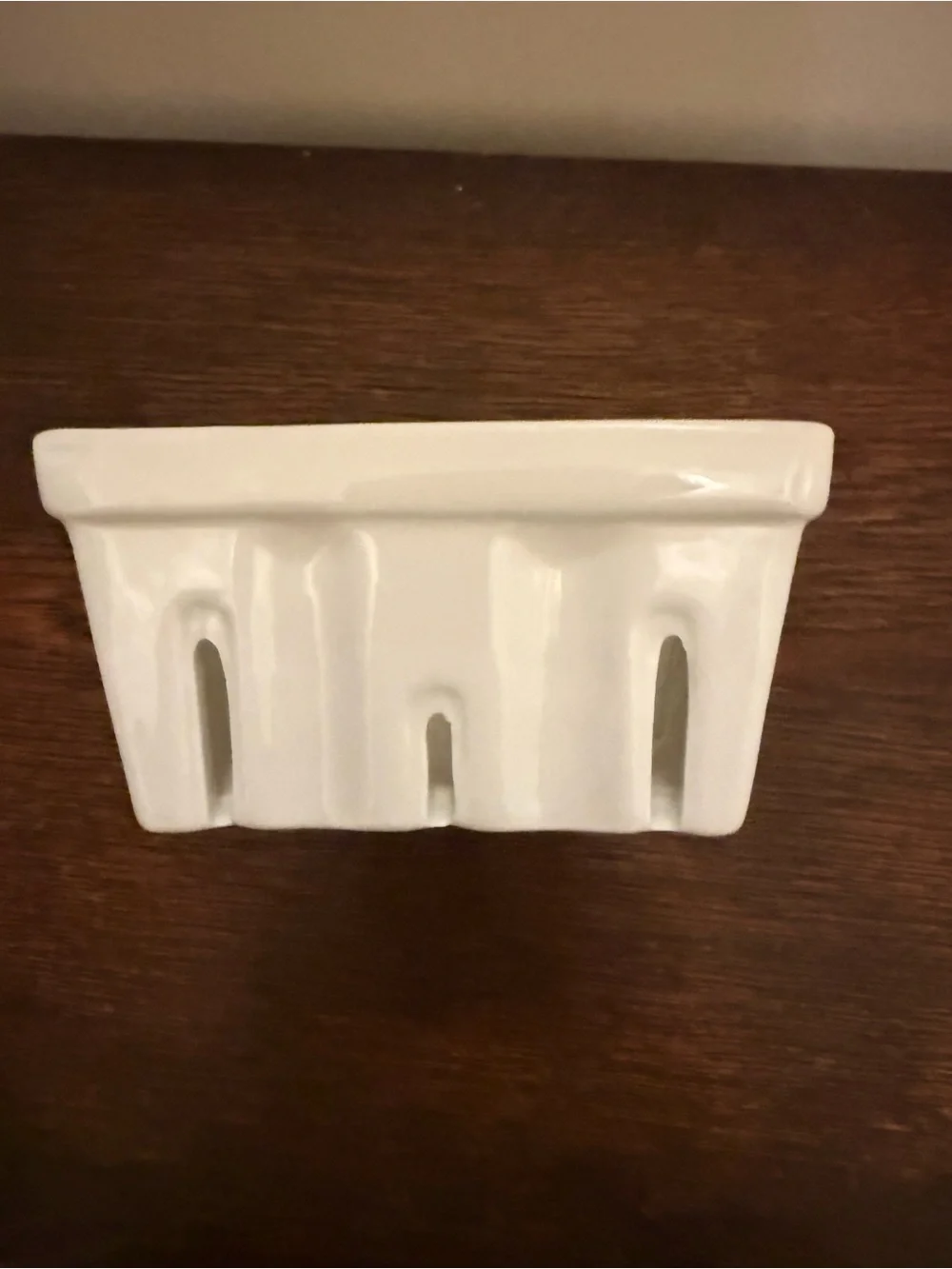 Crate&Barrel White Ceramic Square Berry Basket